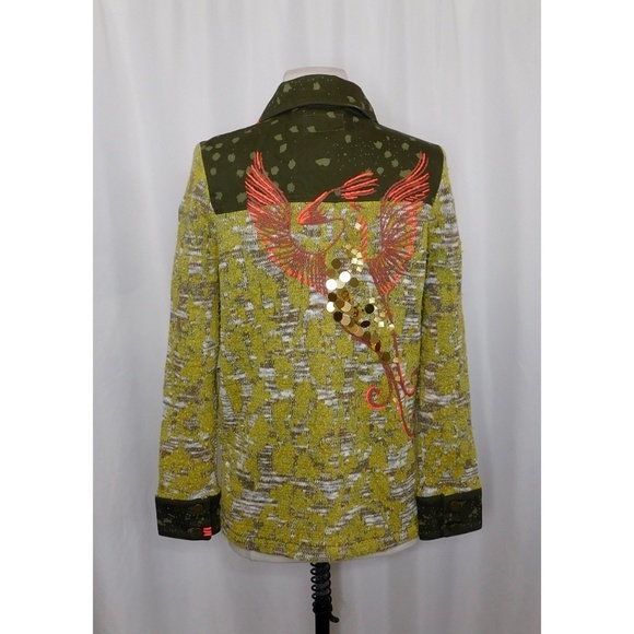 NWT!! Anthropologie PILCRO Embroidered Phoenix Sweater Jacket Boho X-Small - Picture 8 of 15
